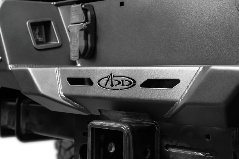 Ford Super Duty F-250 Bumper - Rear - Addictive Desert Designs - Stealth Fighter - Hammer Black with Satin Black Panels - `23-`26